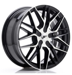 JR Wheels JR28 17x8 ET25-40 BLANK Gloss Black Machined Face