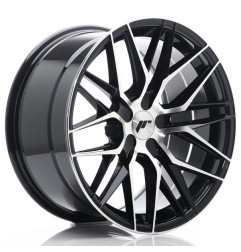 JR Wheels JR28 18x9,5 ET20-40 5H BLANK Gloss Black Machined Face
