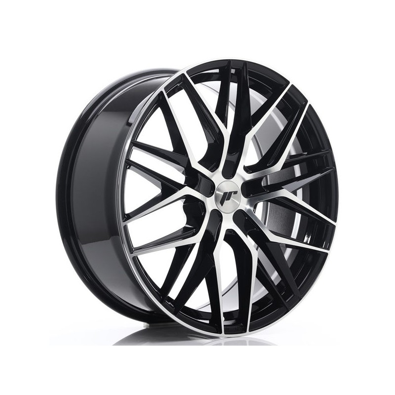 JR Wheels JR28 21x9 ET15-45 5H BLANK Gloss Black Machined Face