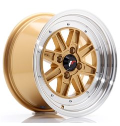 JR Wheels JR31 15x7.5 ET20 4x100 Gold w/Machined Lip
