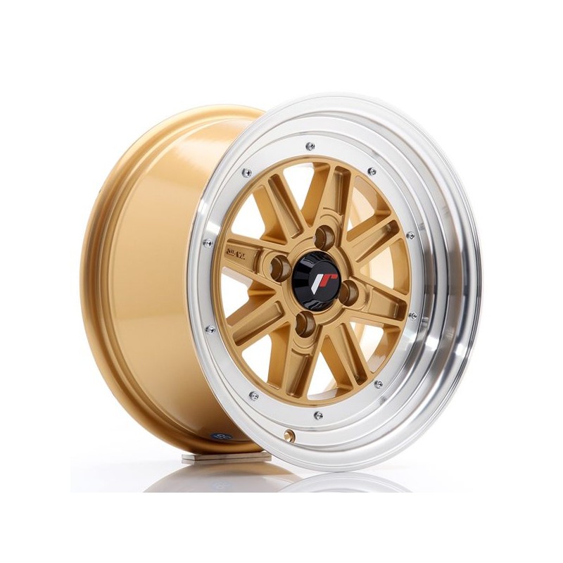 JR Wheels JR31 15x7.5 ET20 4x100 Gold w/Machined Lip