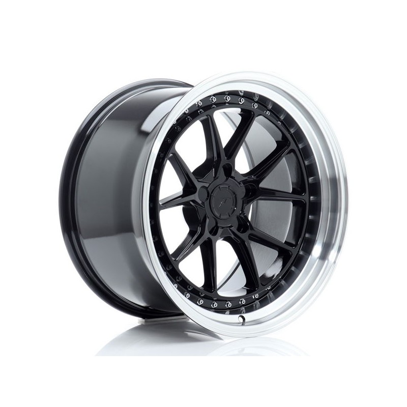 JR Wheels JR39 18x10,5 ET15-22 5H BLANK Glossy Black w/Machined Lip