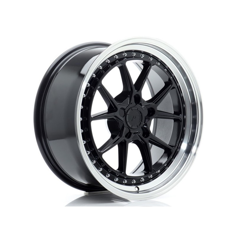 JR Wheels JR39 18x8,5 ET15-35 5H BLANK Glossy Black w/Machined Lip
