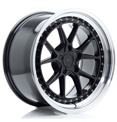 JR Wheels JR39 18x9,5 ET15-35 5H BLANK Glossy Black w/Machined Lip