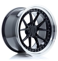 JR Wheels JR39 19x11 ET0-25 5H BLANK Glossy Black w/Machined Lip