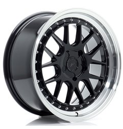 JR Wheels JR40 18x8,5 ET15-35 5H BLANK Glossy Black w/Machined Lip
