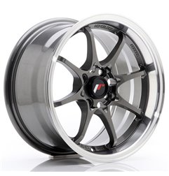 JR Wheels JR5 15x8 ET28 4x100 Gun Metal w/Machined Lip