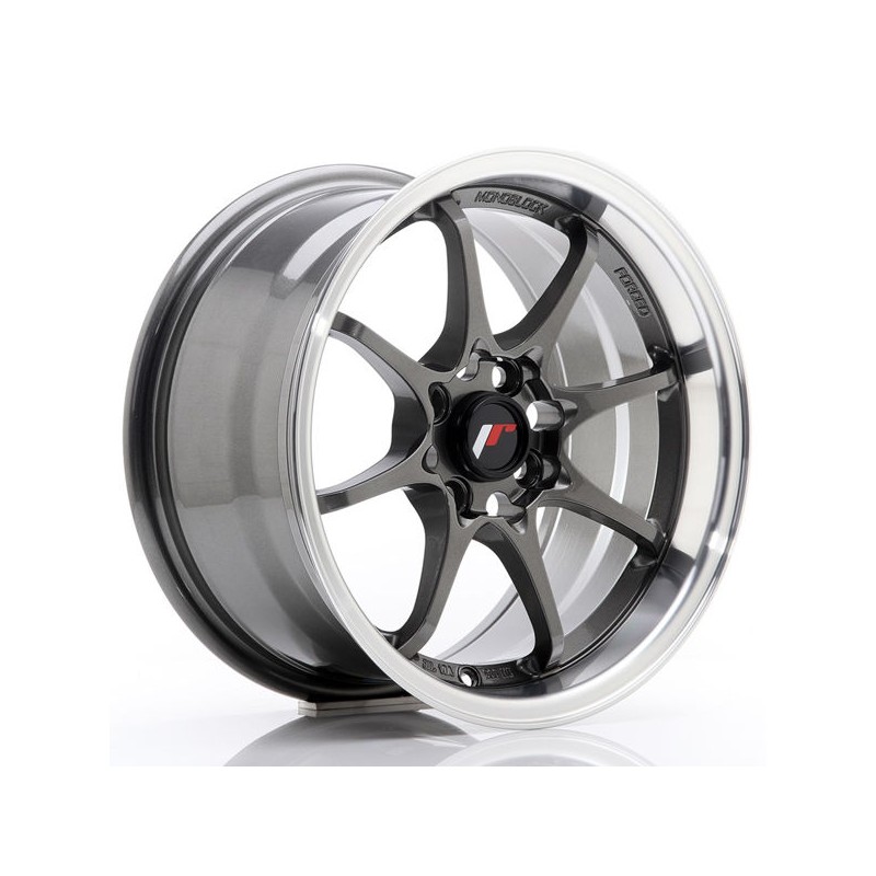 JR Wheels JR5 15x8 ET28 4x100 Gun Metal w/Machined Lip JR Wheels JR5 15x8 ET28 4x100 Gun Metal w/Machined Lip