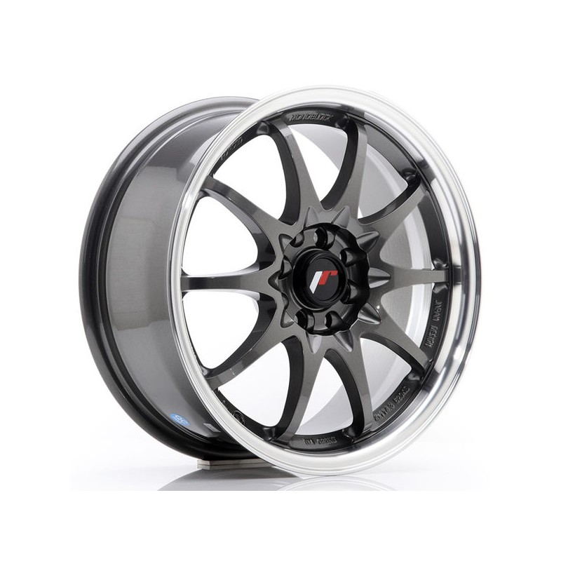 JR Wheels JR5 16x7 ET30 5x100/114,3 Gun Metal w/Machined Lip JR Wheels JR5 16x7 ET30 5x100/114,3 Gun Metal w/Machined Lip