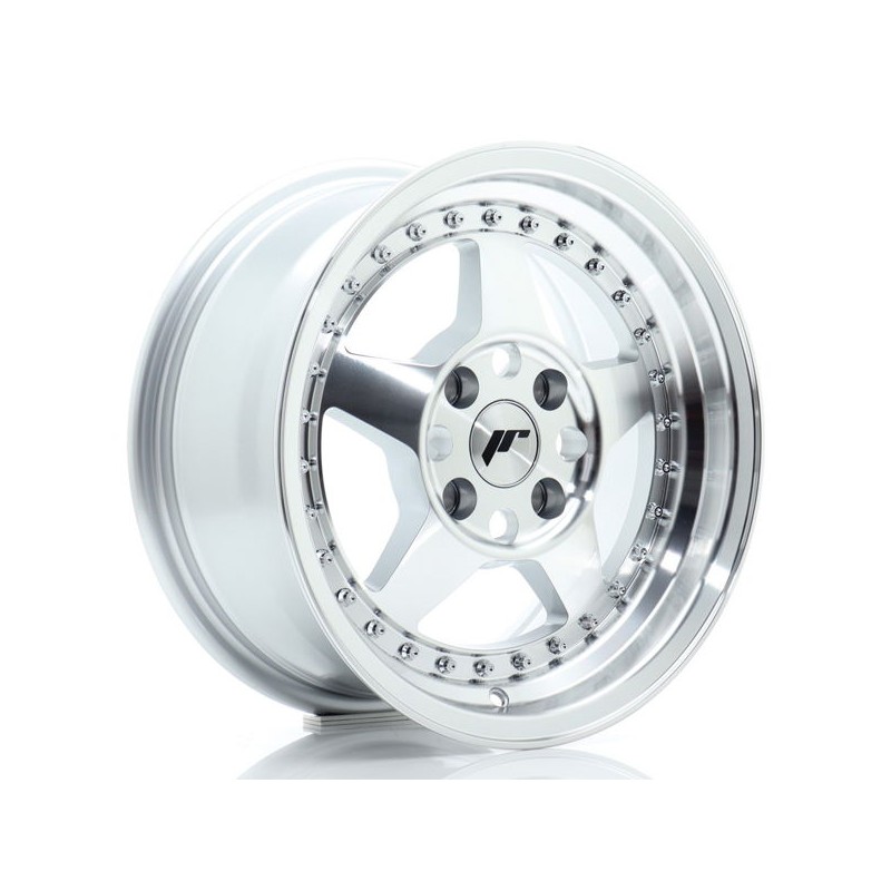 JR Wheels JR6 15x7 ET25 4x100 Silver Machined Face JR Wheels JR6 15x7 ET25 4x100 Silver Machined Face