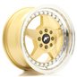 JR Wheels JR6 15x7 ET25 4x100/108 Gold w/Machined Lip