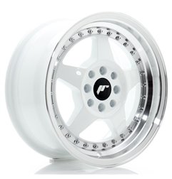 JR Wheels JR6 15x7 ET25 4x100/108 White w/Machined Lip