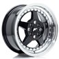 JR Wheels JR6 15x7 ET35 4x100 Gloss Black w/Machined Lip