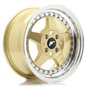 JR Wheels JR6 15x7 ET35 4x100 Gold w/Machined Lip