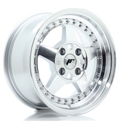 JR Wheels JR6 15x7 ET35 4x100 Silver Machined Face