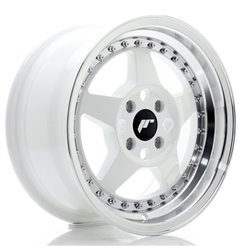 JR Wheels JR6 15x7 ET35 4x100 White w/Machined Lip