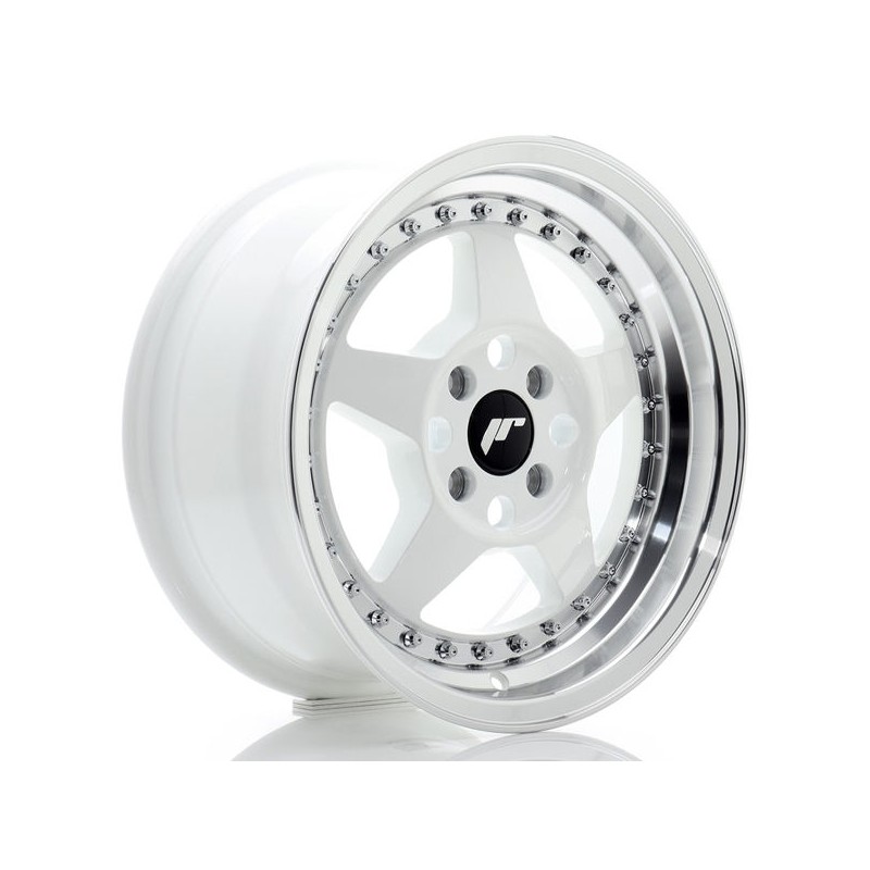 JR Wheels JR6 15x7 ET35 4x100 White w/Machined Lip JR Wheels JR6 15x7 ET35 4x100 White w/Machined Lip