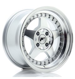 JR Wheels JR6 15x8 ET15 4x100 Silver Machined Face