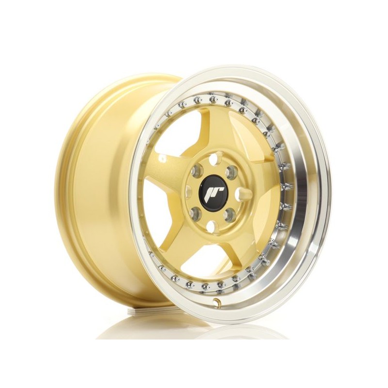 JR Wheels JR6 15x8 ET25 4x100 Gold w/Machined Lip JR Wheels JR6 15x8 ET25 4x100 Gold w/Machined Lip