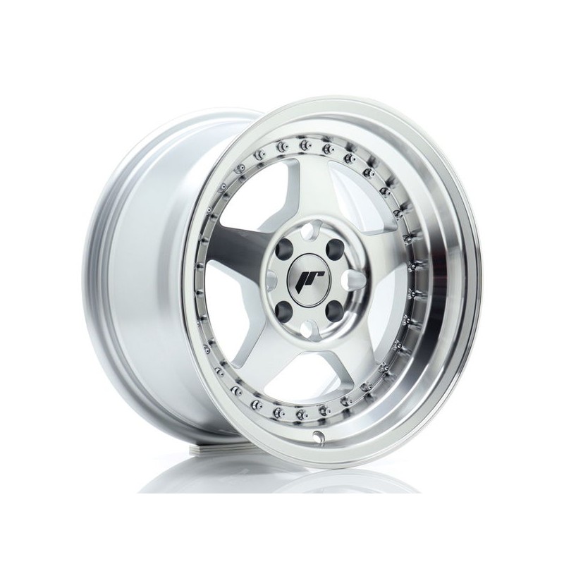 JR Wheels JR6 15x8 ET25 4x100 Silver Machined Face JR Wheels JR6 15x8 ET25 4x100 Silver Machined Face