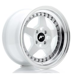 JR Wheels JR6 15x8 ET25 4x100 White w/Machined Lip