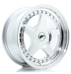 JR Wheels JR6 16x7 ET20-35 BLANK Silver Machined Face