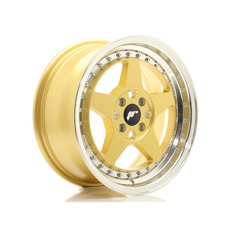 JR Wheels JR6 16x7 ET35 4x100 Gold w/Machined Lip JR Wheels JR6 16x7 ET35 4x100 Gold w/Machined Lip