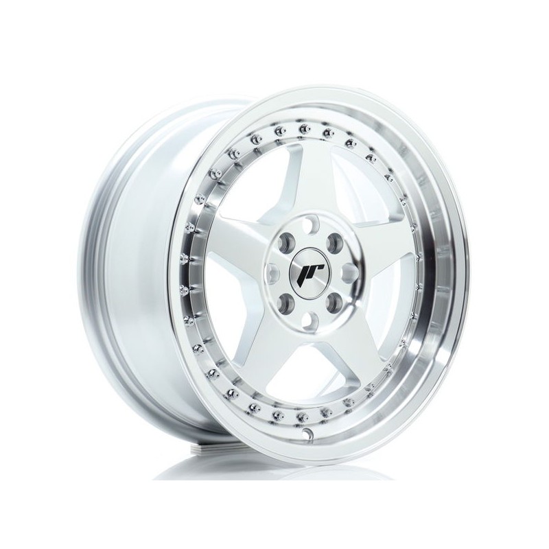 JR Wheels JR6 16x7 ET35 4x100 Silver Machined Face JR Wheels JR6 16x7 ET35 4x100 Silver Machined Face