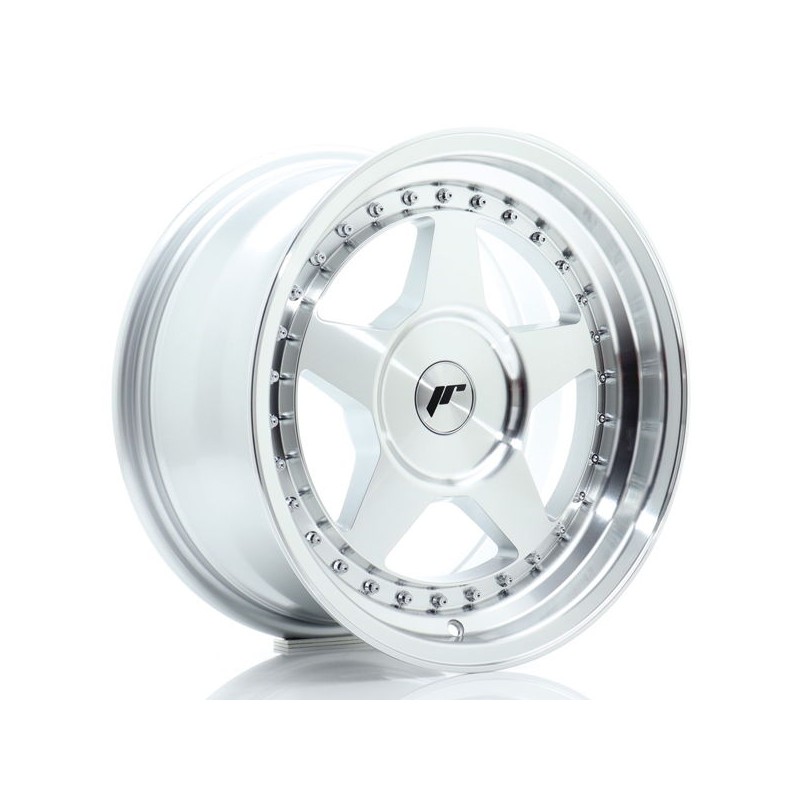 JR Wheels JR6 16x8 ET10-30 BLANK Silver Machined Face