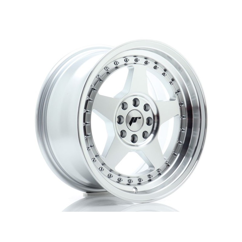 JR Wheels JR6 16x8 ET25 4x100/108 Silver Machined Face