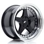 JR Wheels JR6 17x10 ET0-20 5H BLANK Gloss Black w/Machined Lip