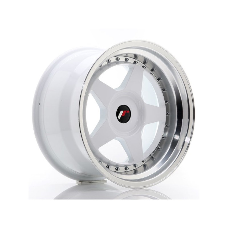 JR Wheels JR6 17x10 ET20 BLANK White w/Machined Lip