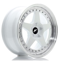 JR Wheels JR6 17x8 ET20-35 5H BLANK White w/Machined Lip