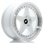 JR Wheels JR6 17x8 ET20-35 5H BLANK White w/Machined Lip