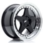 JR Wheels JR6 17x9 ET20-35 5H BLANK Gloss Black w/Machined Lip JR Wheels JR6 17x9 ET20-35 5H BLANK Gloss Black w/Machined Lip