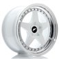 JR Wheels JR6 17x9 ET20-35 5H BLANK White w/Machined Lip