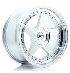 JR Wheels JR6 17x9 ET20-35 BLANK Silver Machined Face