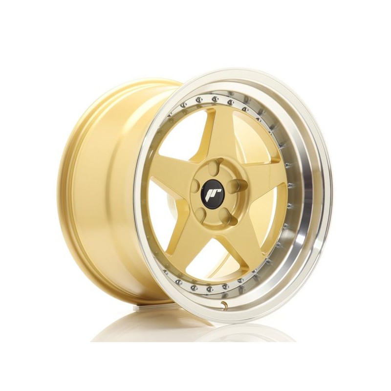 JR Wheels JR6 18x10,5 ET0-25 5H BLANK Gold w/Machined Lip JR Wheels JR6 18x10,5 ET0-25 5H BLANK Gold w/Machined Lip