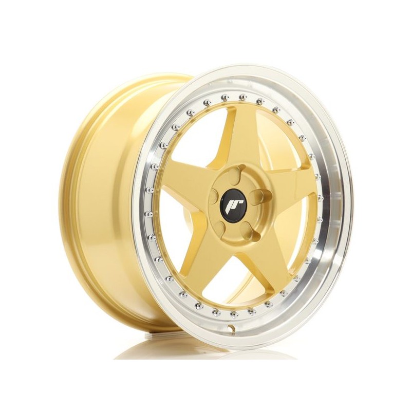 JR Wheels JR6 18x8,5 ET20-40 5H BLANK Gold w/Machined Lip JR Wheels JR6 18x8,5 ET20-40 5H BLANK Gold w/Machined Lip