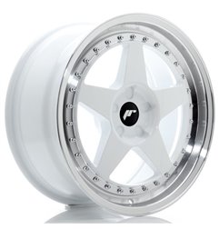 JR Wheels JR6 18x8,5 ET20-40 5H BLANK White w/Machined Lip