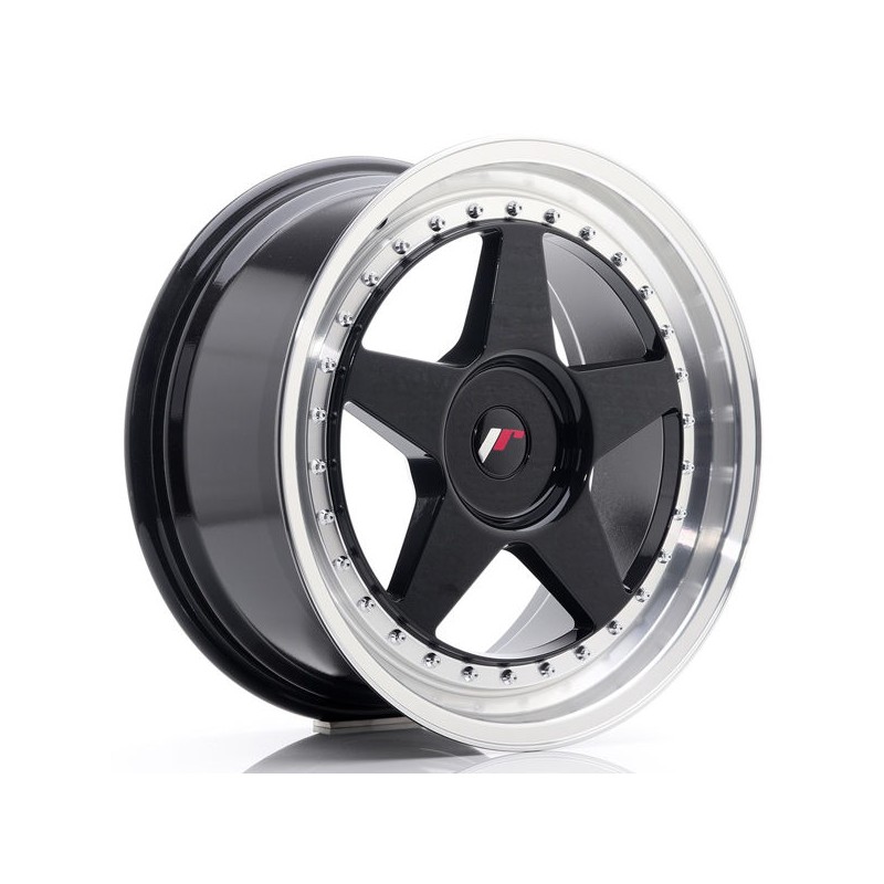 JR Wheels JR6 18x8,5 ET20-40 BLANK Glossy Black w/Machined Lip JR Wheels JR6 18x8,5 ET20-40 BLANK Glossy Black w/Machined Lip