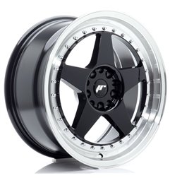 JR Wheels JR6 18x8,5 ET22 5x114,3/120 Gloss Black w/Machined Lip