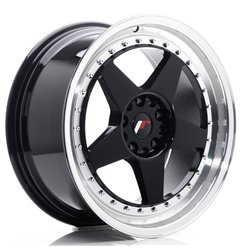 JR Wheels JR6 18x8,5 ET22 5x114,3/120 Glossy Black w/Machined Lip