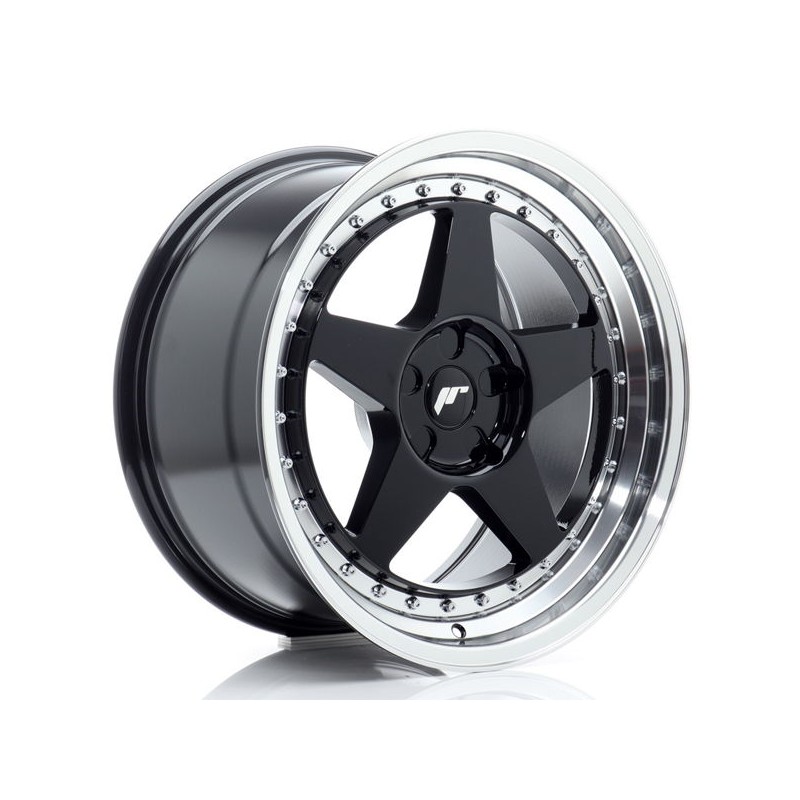 JR Wheels JR6 18x9,5 ET20-40 5H BLANK Gloss Black w/Machined Lip JR Wheels JR6 18x9,5 ET20-40 5H BLANK Gloss Black w/Machined Lip