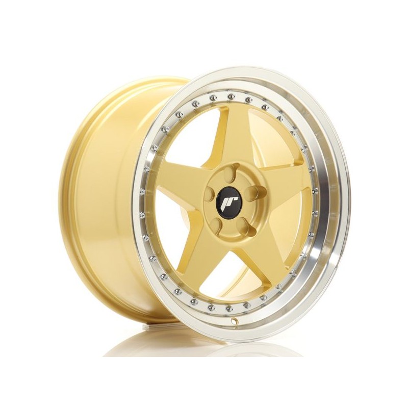 JR Wheels JR6 18x9,5 ET20-40 5H BLANK Gold w/Machined Lip