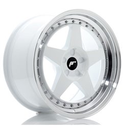 JR Wheels JR6 18x9,5 ET20-40 5H BLANK White w/Machined Lip