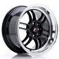 JR Wheels JR7 15x8 ET35 4x100/114 Glossy Black w/Machined Lip