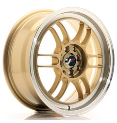 JR Wheels JR7 16x7 ET38 4x100/114 Gold w/Machined Lip