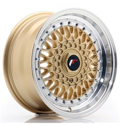 JR Wheels JR9 15x7 ET20 4x100/108 Gold w/Machined Lip
