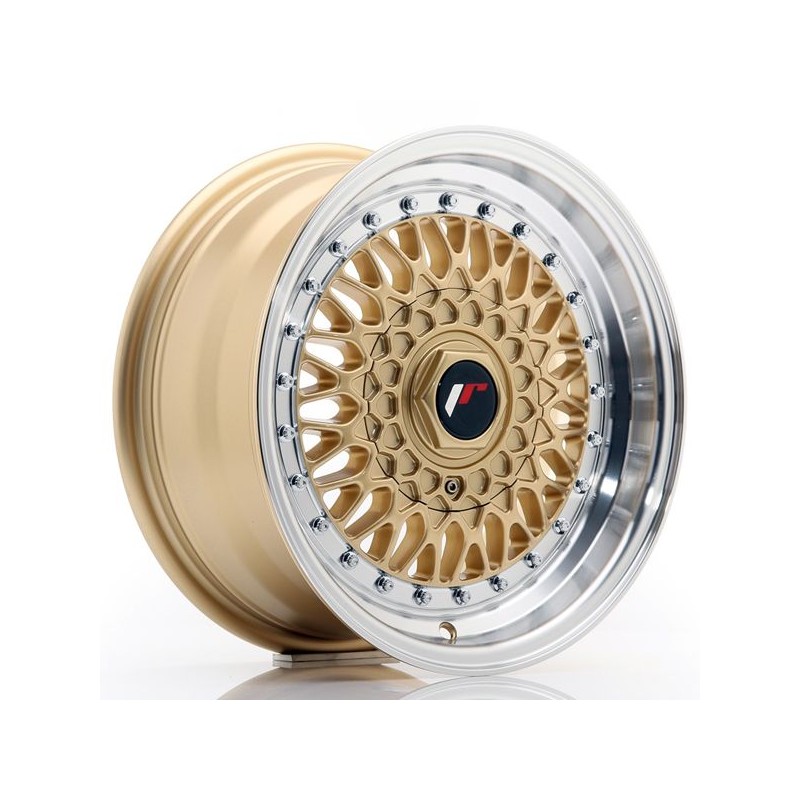 JR Wheels JR9 15x7 ET20 4x100/108 Gold w/Machined Lip JR Wheels JR9 15x7 ET20 4x100/108 Gold w/Machined Lip